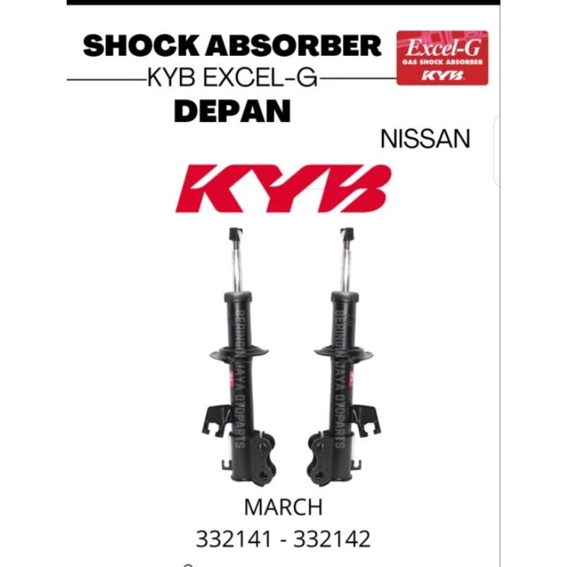 SHOCKBREAKER DEPAN NISSAN MARCH KYB EXCEL-G ORIGINAL