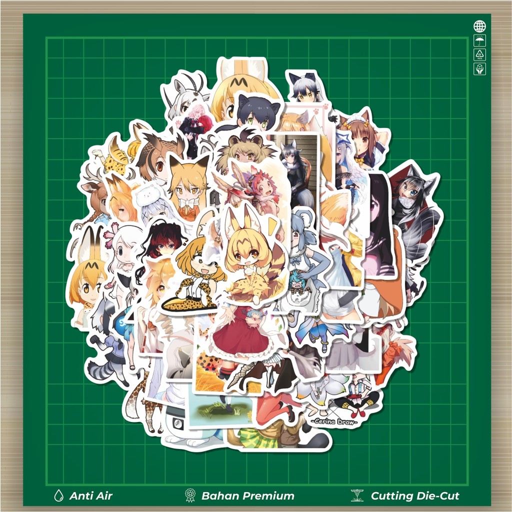 

HOT 50 PCS STIKER Sticker Kartun Kemono Friends Stiker Stiker Fashion Cars Decal Dingin Kartu Album Custom Vinyl Anti Air- Sticker Aesthetic Buku Journal Koper Casing HP Tablet Laptop Helm Motor Botol Minum