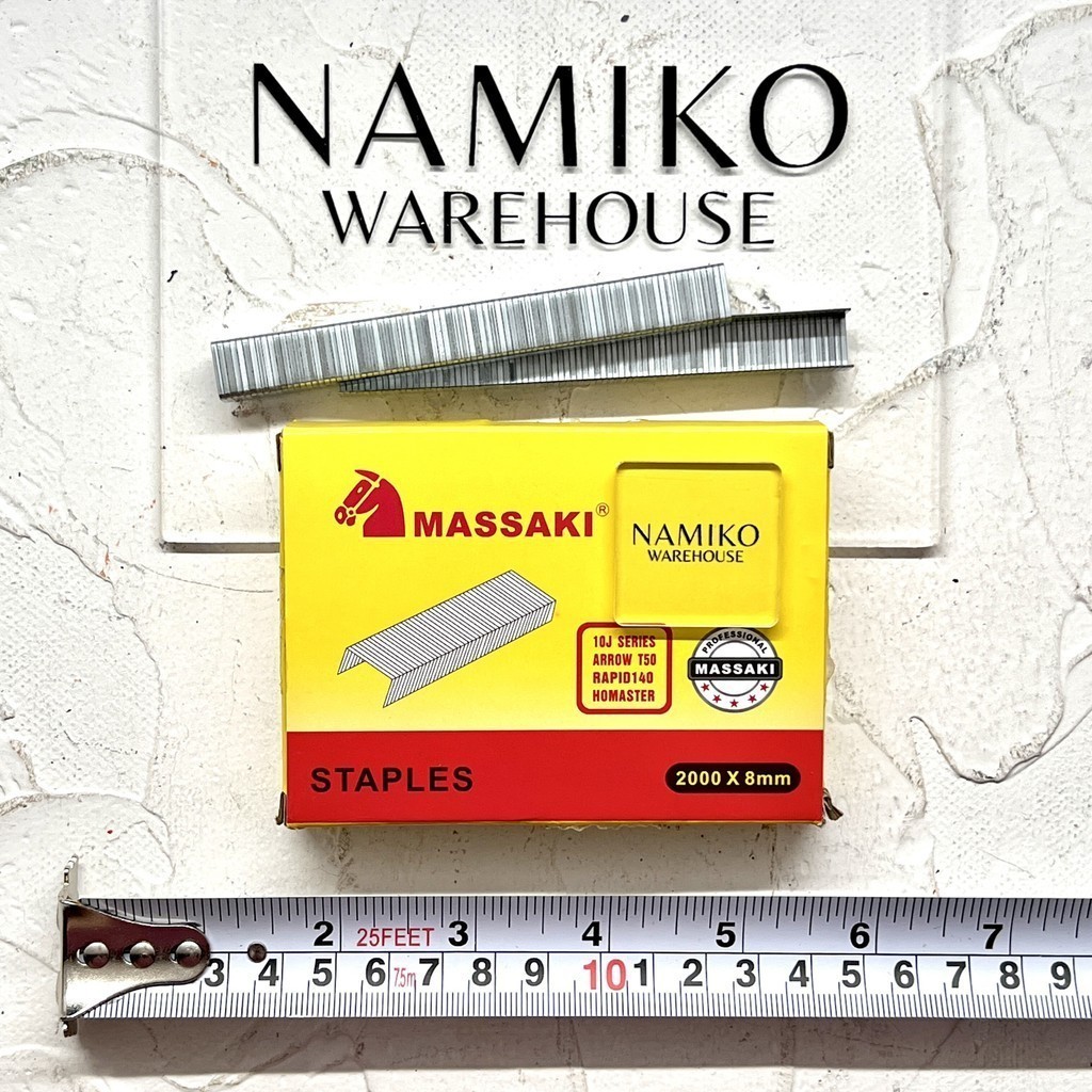 

GROSIR 5 pack MASSAKI Isi Refill Staples 2000 x 8 mm NAMIKO WAREHOUSE