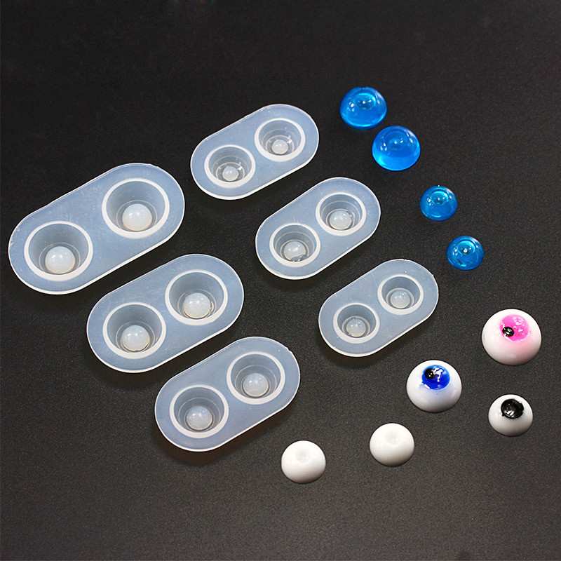 

DIY Doll Eye Resin Molds DIY Crystal Epoxy Silicone Mold Crystal Glue Plastic Fundus Doll Resin Eye Mold Jewelry Making Tools