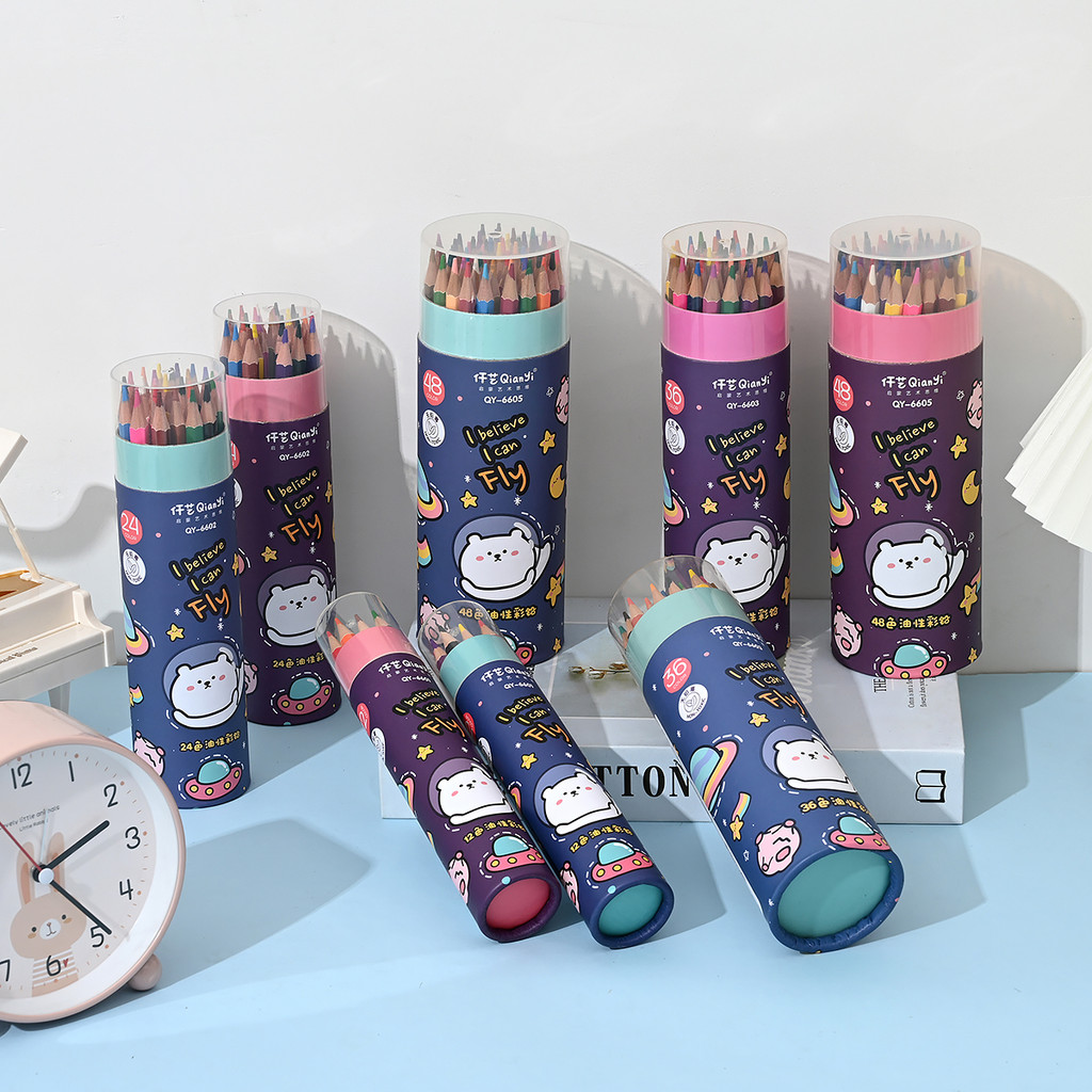 

12/24/36/48 Vibrant Colors Pre-sharpened Colored Pencil Set Soft Core Art Drawing Pencils for Coloring,Sketching and Painting