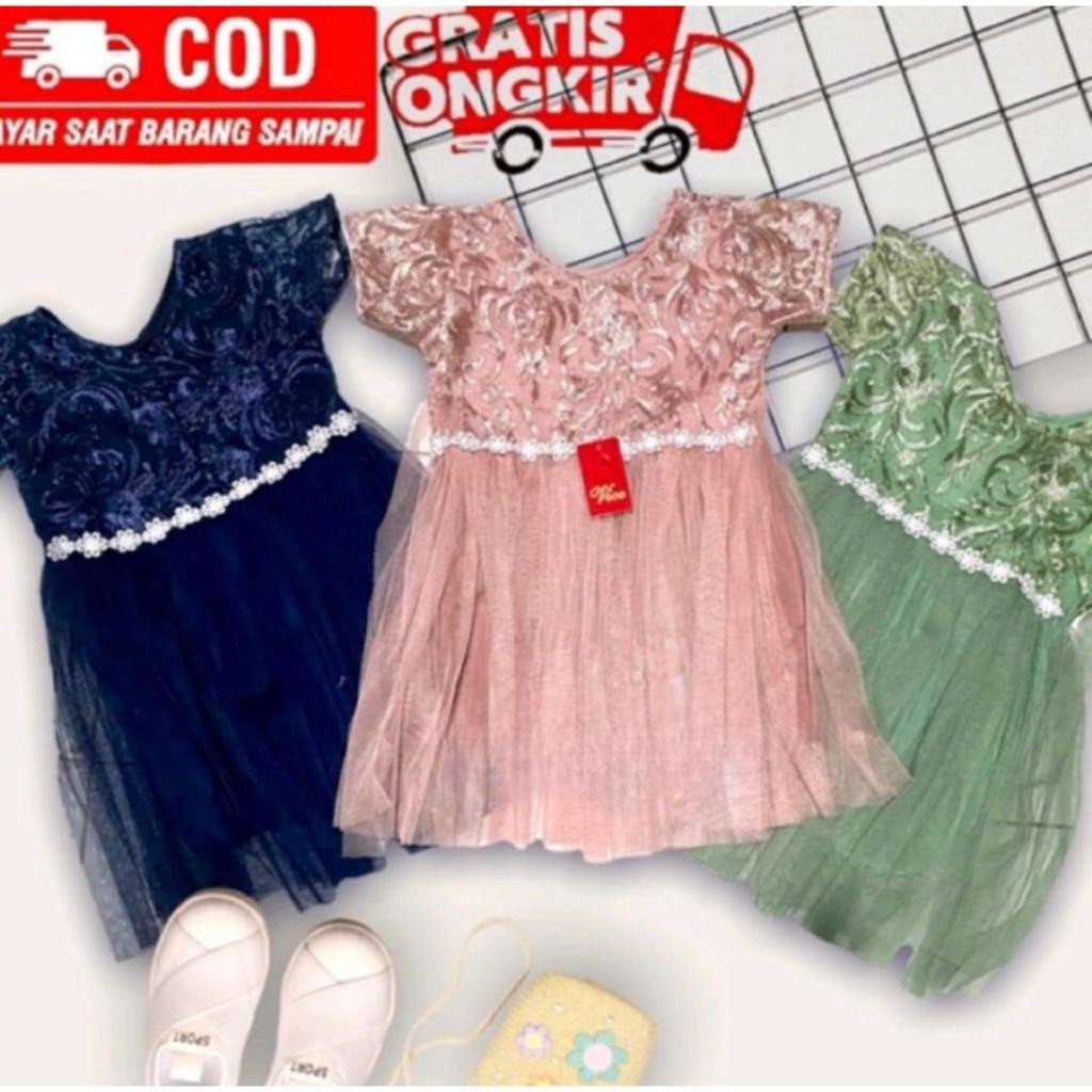 welcome 1209 COD DRES BURKAT TUTU TANGAN RENDA ANAK PEREMPUAN 1 - 8 TAHUN // PUTIH // TERLARIS DAN T