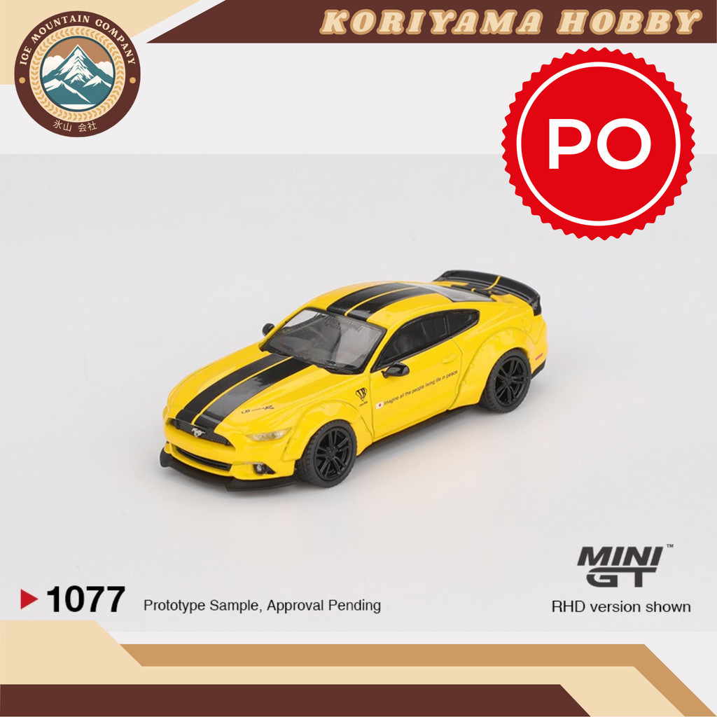 Mini GT 1077 LB-WORKS FORD MUSTANG Triple Yellow MiniGT