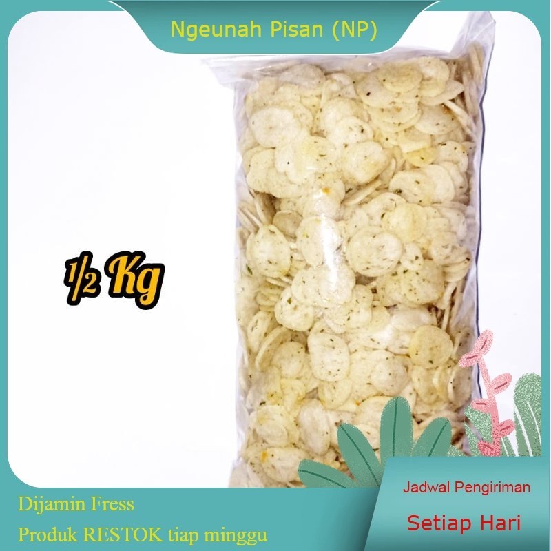 

Moring Cimol Kering Irisan Daun Jeruk 500gr - Asli Garut