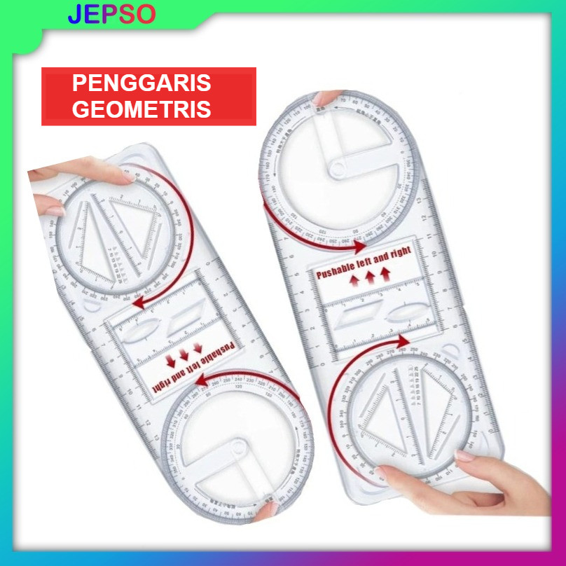 

penggaris busur Fungsi Matematika Dapat Diputar Perlengkapan Belajar /penggaris segitiga lingkar Drawing Ruler / Penggaris Geometris