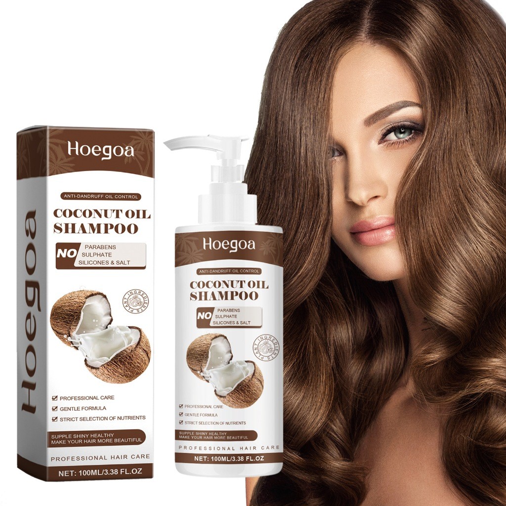Hoegoa Sampo Anti Ketombe Minyak Kelapa 100ml Membersihkan Kulit Kepala Menghilangkan Ketombe Dan Me