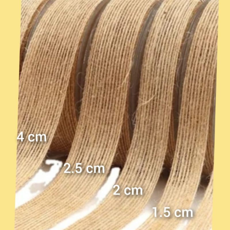 

1 Meter - Pita Goni Coklat | Yute | Burlap Ribbon / Hessian / Bahan Dekor