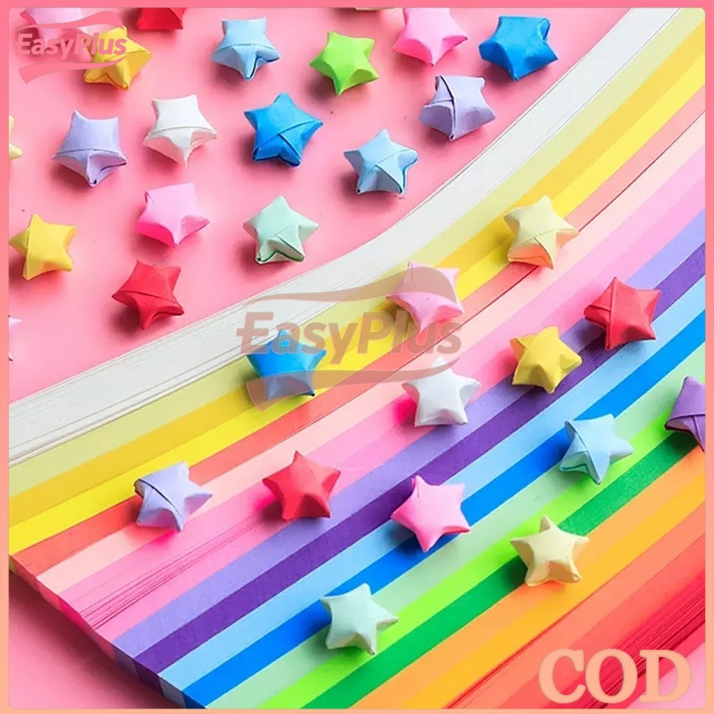 

Isi 540 Kertas Origami Bintang Warna Origami Star Paper Motif Bintang / Lucky Star Warna-Warni / Kerajinan Tangan DIY / Kertas Lipat Berbentuk Bintang EasyplusF8