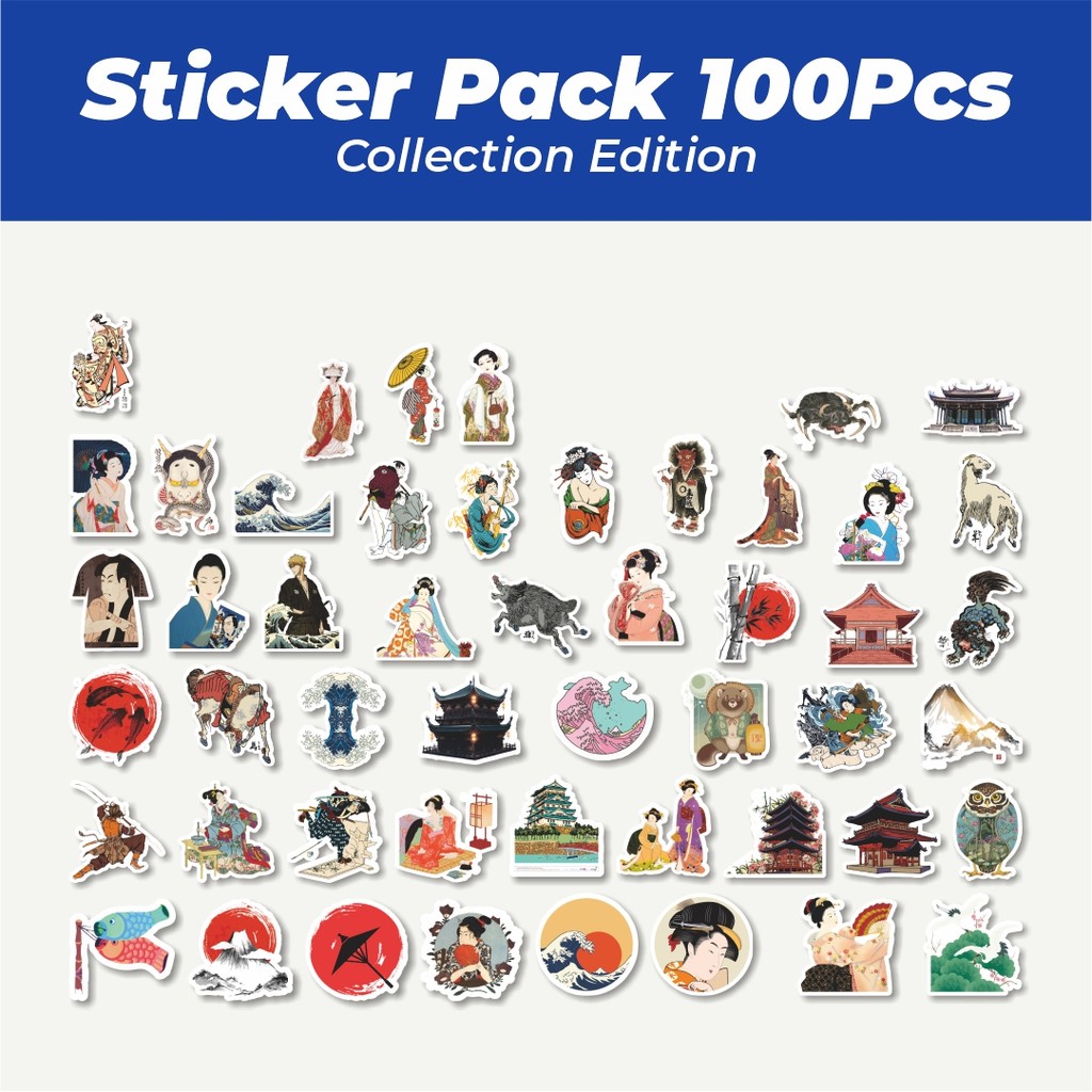 

Hot Stiker Japanese Customs Lucu Anti Air Stikers Berperekat Waterproof Sticker Decal Buat Motor Helm Buku Journal Koper Casing HP Laptop Botol Minum