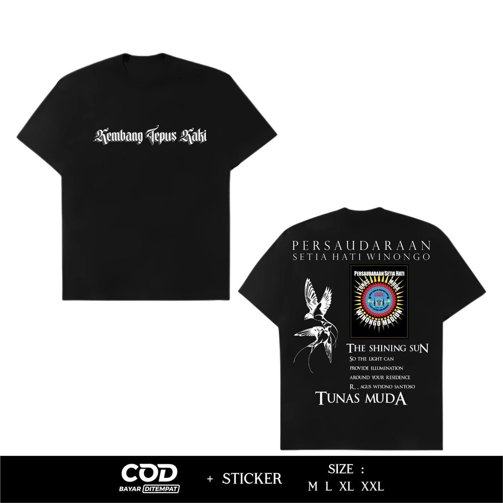 KAOS PSHW KEMBANG TEPUS KAKI PERSAUDARAAN SETIA HATI WINONGO THE SHINING SUN KAOS PSHW TERBARU - KAO