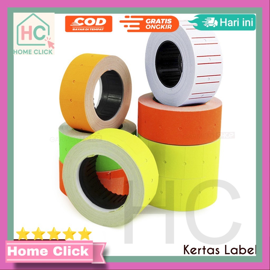 

ISI LABEL HARGA ALAT PRICE LABELLER REFILL SINGLE WARNA - WARNI
