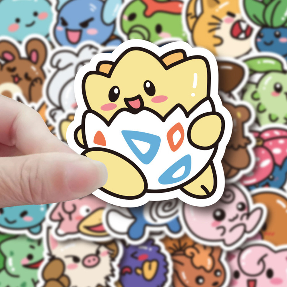 

10/30/50pcs Kawaii Anime Pokemon Stickers Pikachu Decals DIY for Laptop Luggage Skateboard Phone Cartoon Kid Toy Sticker Gift