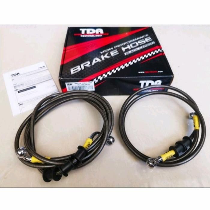 Selang Rem TDR Nmax Original ABS Non ABS Silver Black Carbon - Black Carbon, Nmax Non ABS