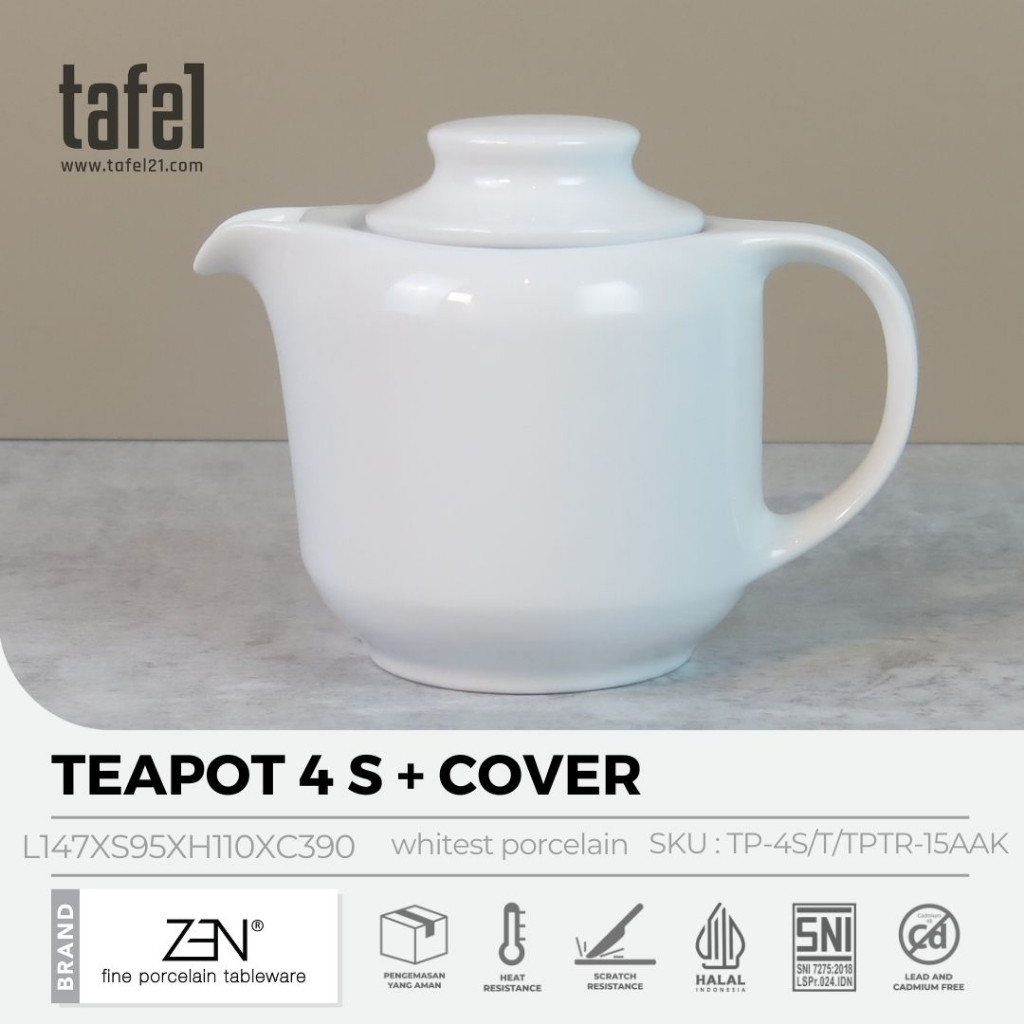 ZEN Teko Keramik / Tea Pot 4 S + Cover HORECA 390 ml