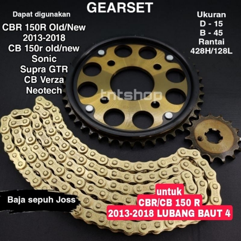 Gear Set CBR 150R old CBR 150R Facelift 2012-2018 gear CB 150r Old CB 150r gearset CBR 150r 4 LUBANG