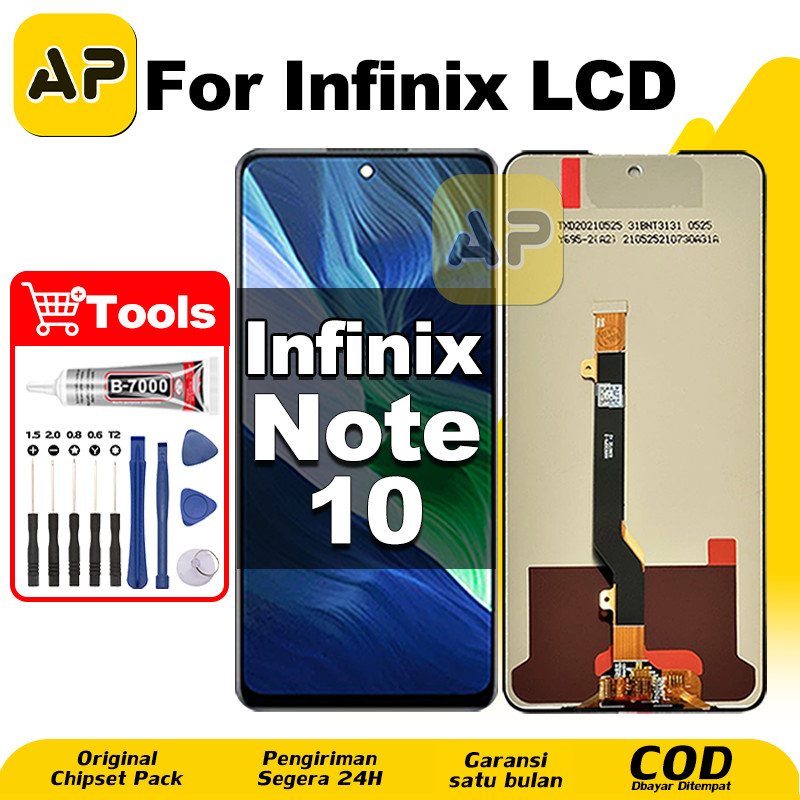 LCD Infinix Note 10 hp Layar Sentuh Fullset Glass Touchscreen Digitizer COD