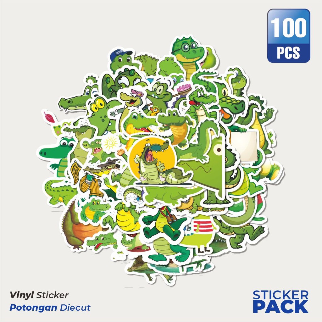 

Stiker Vinyl Stiker Cute Crocodile Kawaii Alligator Series 1 [Seri Buaya] Waterproof Aesthetic- Untuk Laptop, Motor, dan Helm - Paper Stationery Pack