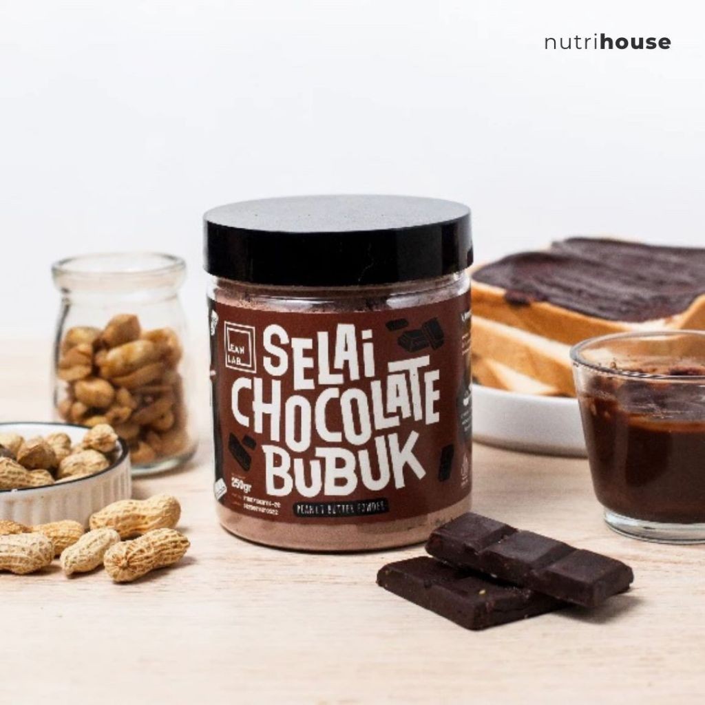 

Lean Lab Selai Kacang Chocolate Bubuk 250gr Selai Rendah Kalori
