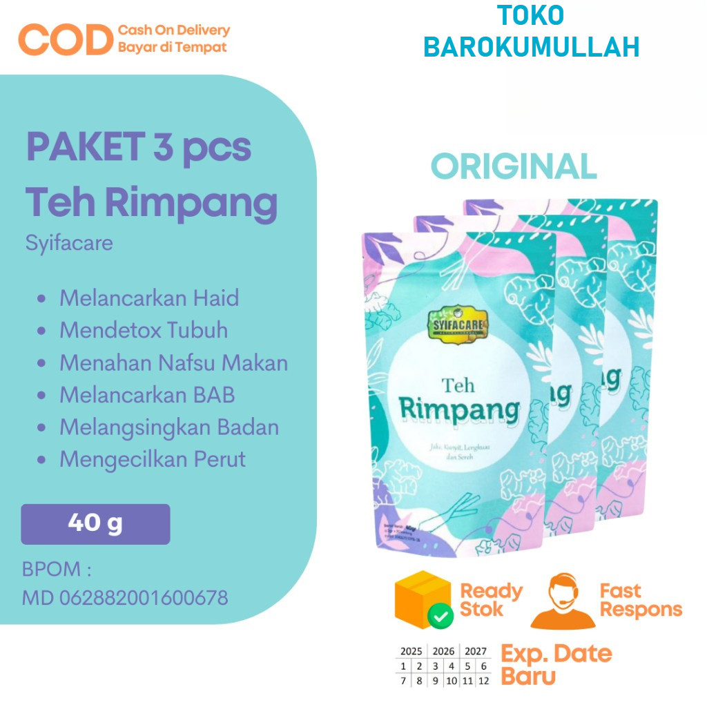 

Paket 3 Bungkus Teh Rimpang BPOM Syifacare ala JSR Teh Celup Rempah 100% Bahan Alami Teh Diet Detox