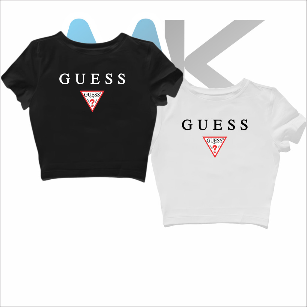 CROP TOP BRAND (GUESS)| BABY TEE BRAND INTERNATIONAL | CROP TEE GUES | GRUNGE | CROPTOP | CROP TEE S