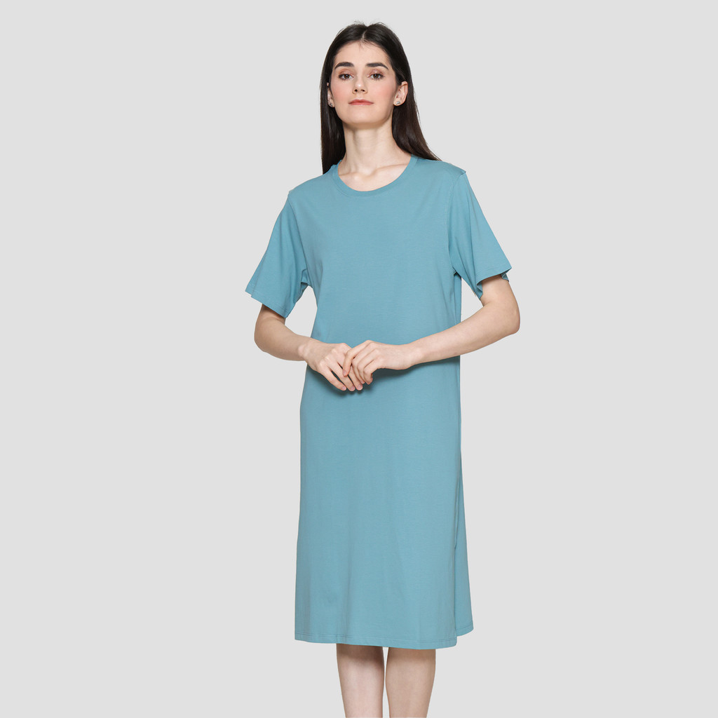 Nevada Knit Solid Midi Dress Wanita 121725803