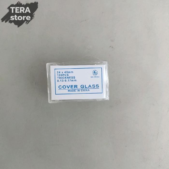 Cover glass dekglas kaca penutup 24 x 40 mm Sail Brand isi 100