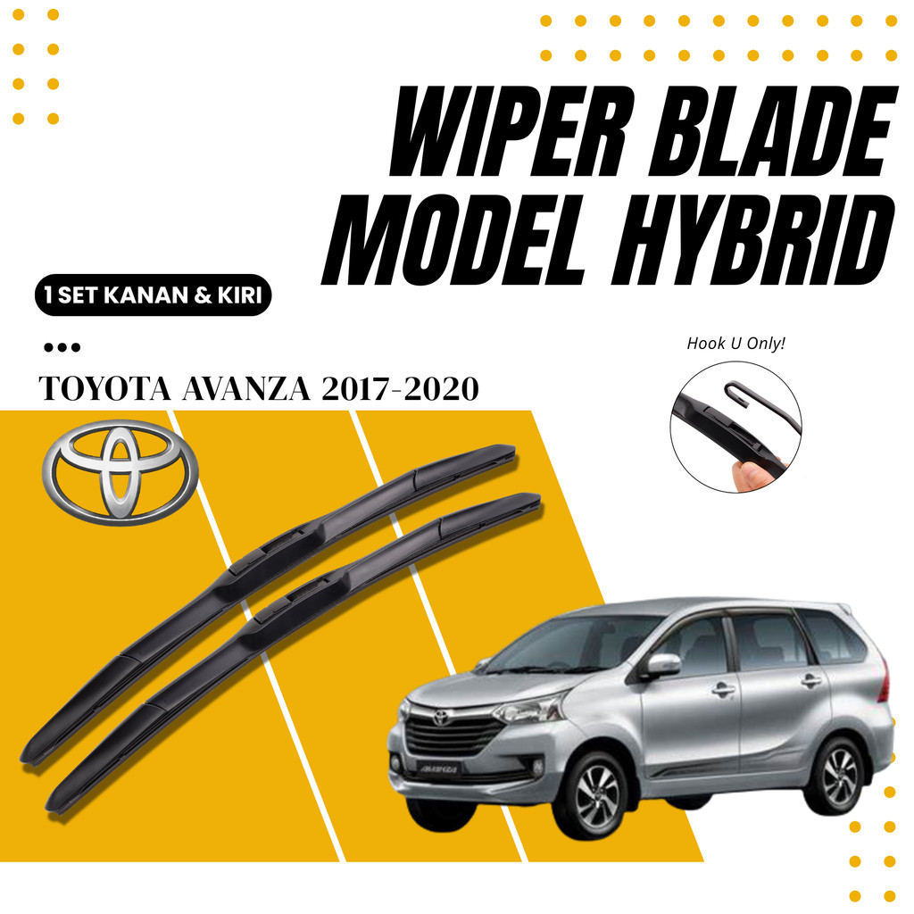 Wiper Mobil Hybrid Avanza 2017 - 2020 Premium Satu Pasang Kiri Kanan ANTAPANI MOTOR