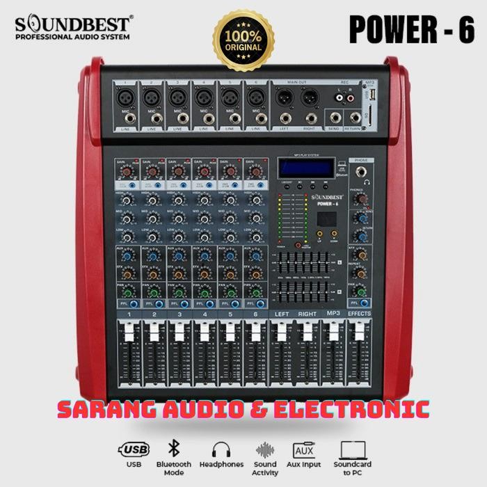 POWER MIXER AUDIO SOUNDBEST POWER 6 POWER6 ORIGINAL 6 CHANNEL