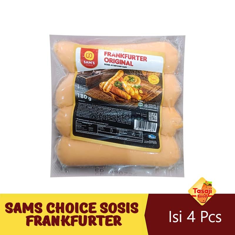 

Sams Choice Sosis Frankfurter Original Isi 4 Pcs 180 Gram Asfar