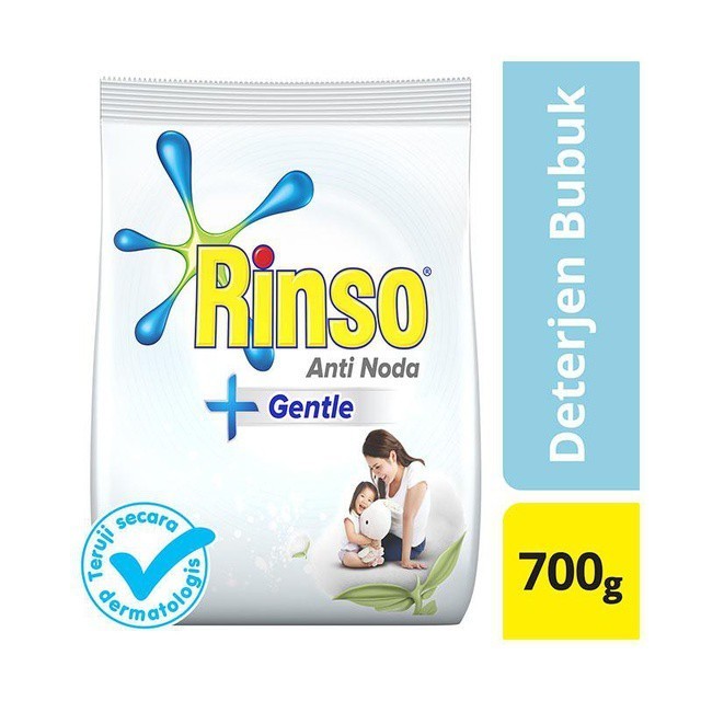 Rinso Gentle Deterjen Bubuk 700 g - Perlindungan Dari Bakteri