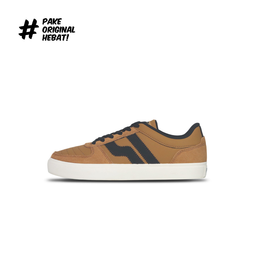 Piero Sepatu Sneakers Alaska Pro - Golden Brown/Black/Off White