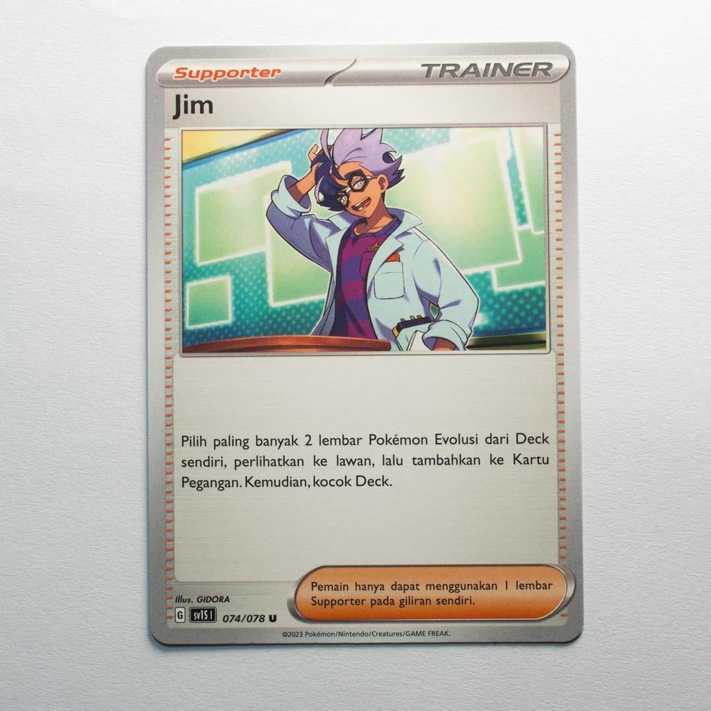 Jim U 074/078 SV1S Scarlet EX Kartu Pokemon TCG Original Indonesia
