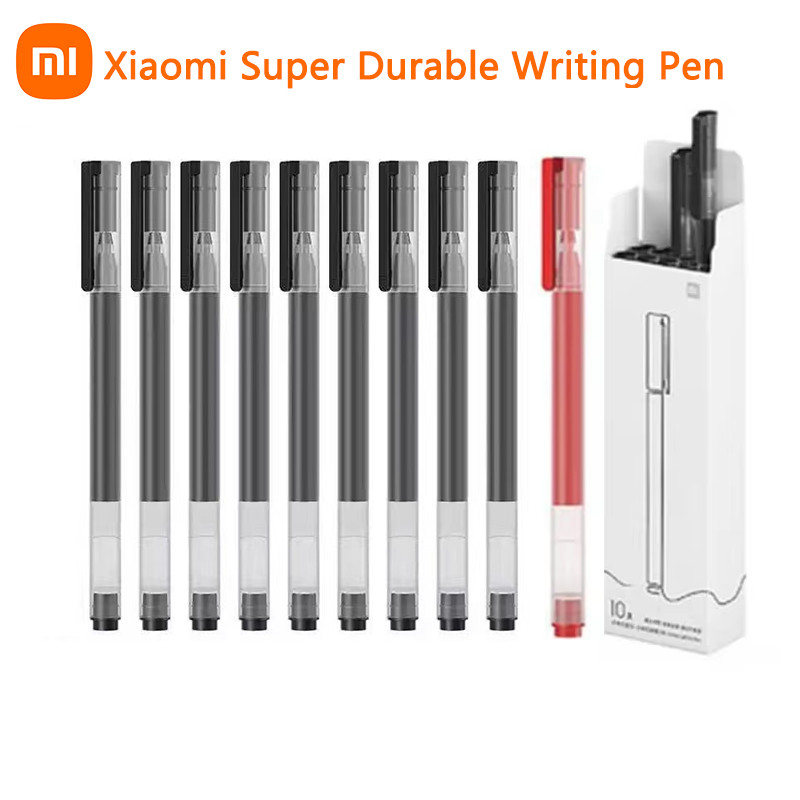 

Xiaomi Super Durable Writing Sign Pen 0.5mm Gel pen Signing Pens Smooth Switzerland Refill Red Black Ink Ballpoint Pen