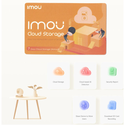 IMOU Cloud Storage Annually 1 Year Tahun Playback 7 days hari 365/7 Perekaman CCTV