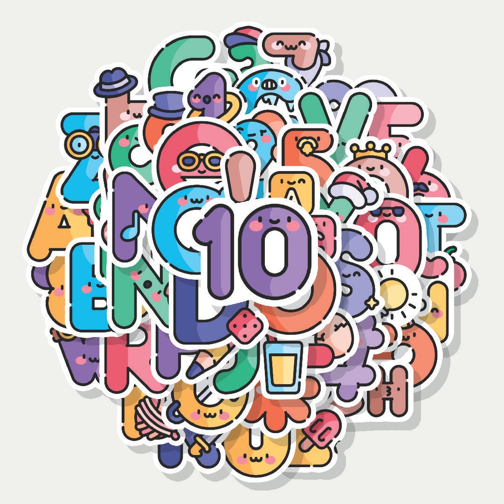 

Sticker Pack Stiker Cute Alphabet Mix [Campuran Alfabet Lucu] | Sticker TUMBLR | Stiker LAPTOP KOPER HELM