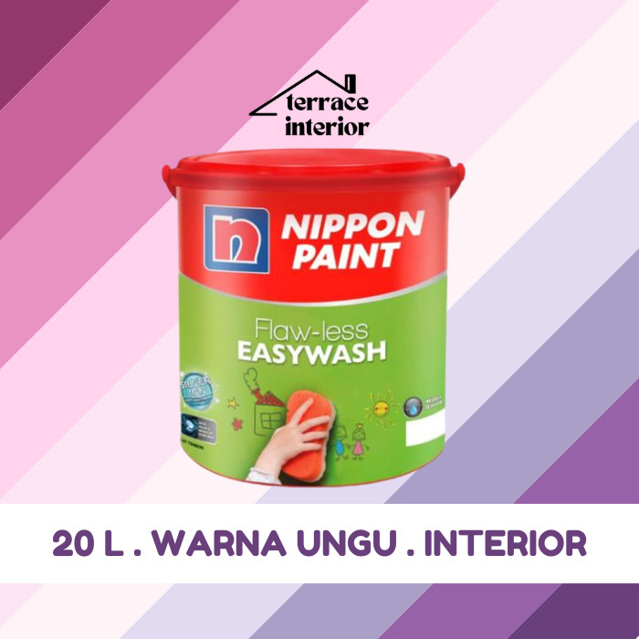Cat Tembok Nippon Paint Flawless Easywash Interior Warna Ungu 20 Liter