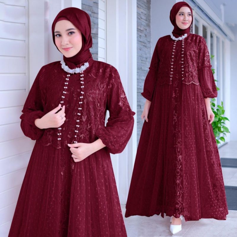 MAXI EFIKA ( M L XL XXL ) NEW GAMIS PESTA SERAGAM ACARA BAJU BRIDESMAID GAMIS CANTIK GAMIS KONDANGAN