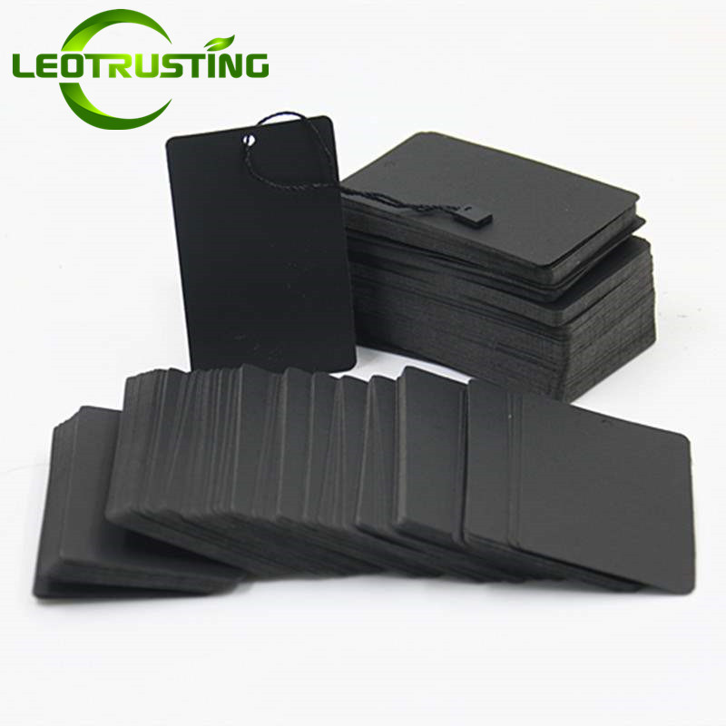 

100PCS 350gsm Black Paper Creative Blank Tags DIY Cardboard Handmade Party Birthday Wedding Gifts Flowers Box Labels