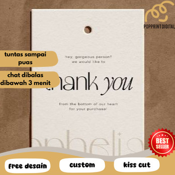 

PpD 4 8-15 Print Hang Tag Olshop Custom Label Baju Hangtag Hijab Jilbab Pakaian Thrift Brand