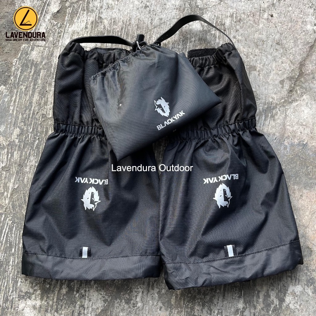 Black Ya**k Waterproof Boot Gaiter Gaiter Pelindung Sepatu Alas Kaki Outdoor Gaiter Pelindung kaki G