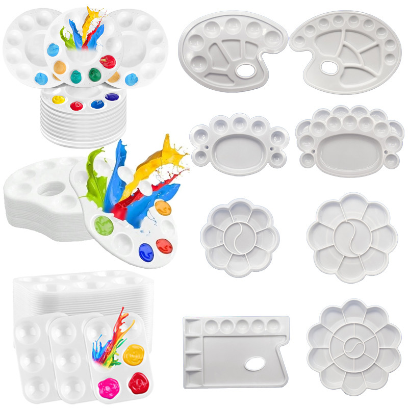 

Color Palette Pigment Tray Plastic Office Educational Supplies Equipment Easy to Clean Suitable for Art Students Beginner TMZ