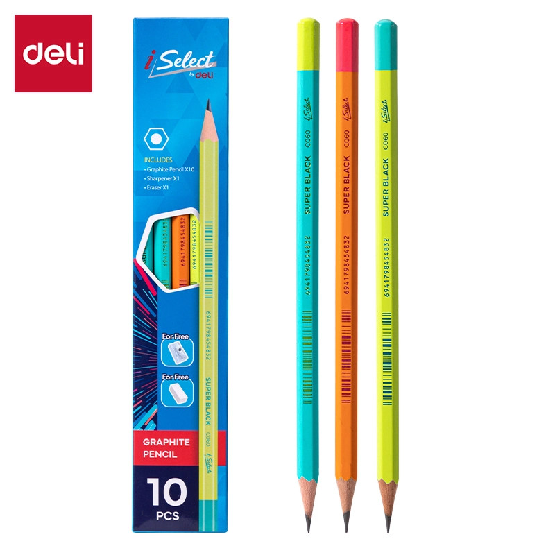 

Deli | Pensil Kayu (Graphite Pencil) i Select Isi 10 pcs | HB | EC060