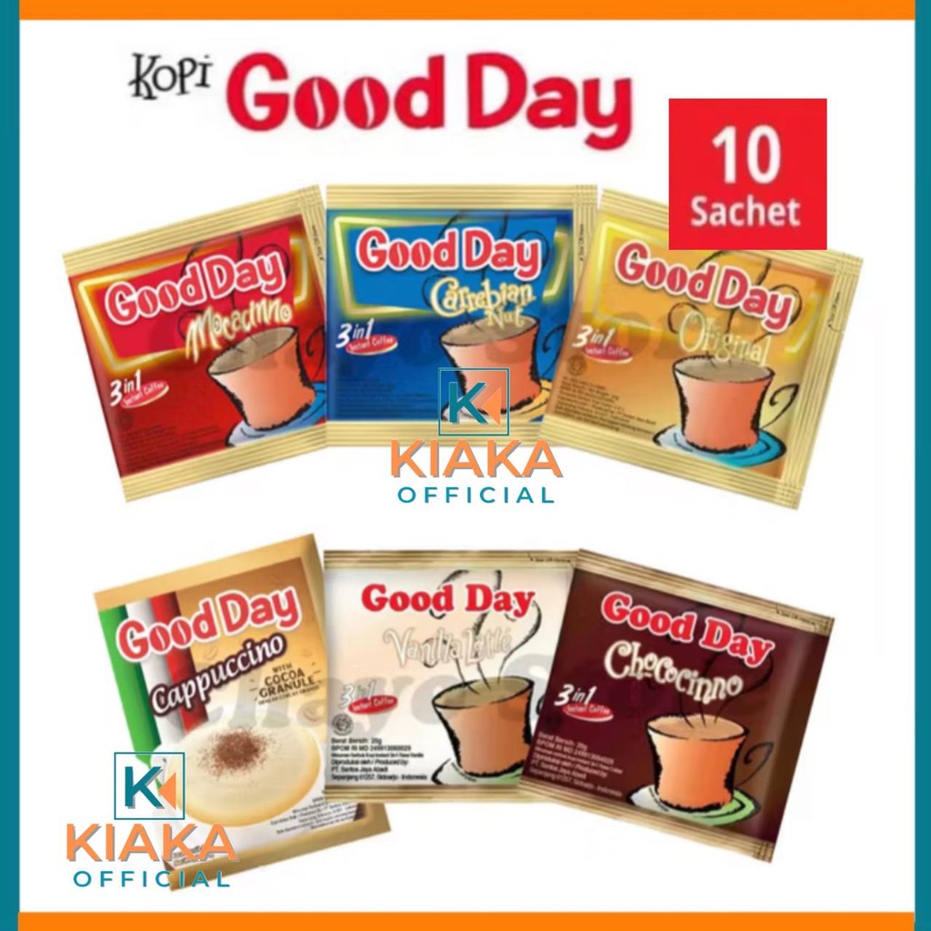

Kopi GOOD DAY Renceng isi 10 Sachet Halal BPOM Original