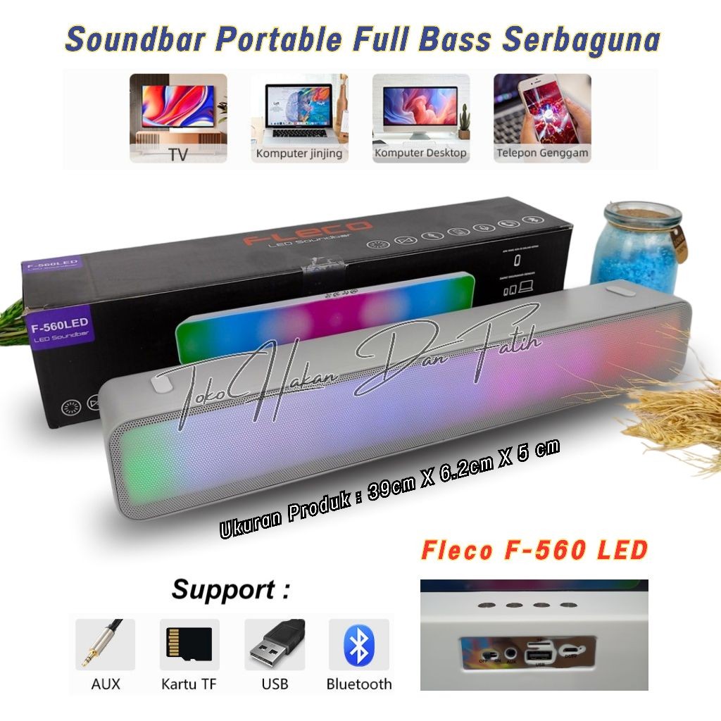 SERBA COD NEW Speaker Soundbar Bluetooth Komputer/Laptop / PC / Gaming Super Bass Portable, Power Fu
