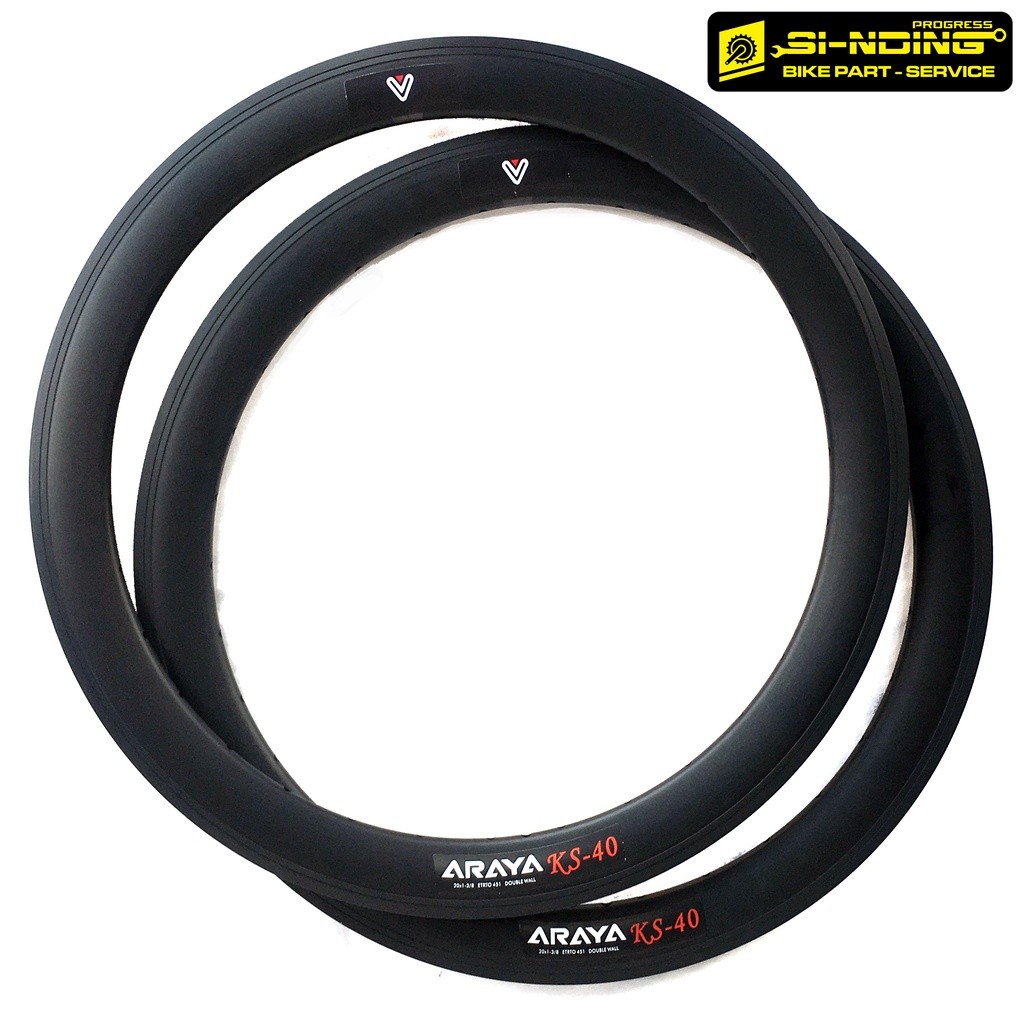 Velg Rims Sepeda Araya 20 1 3/8 Lubang 32 Hole Etrto 451 Velg 22 Inch KS40 Double Wall