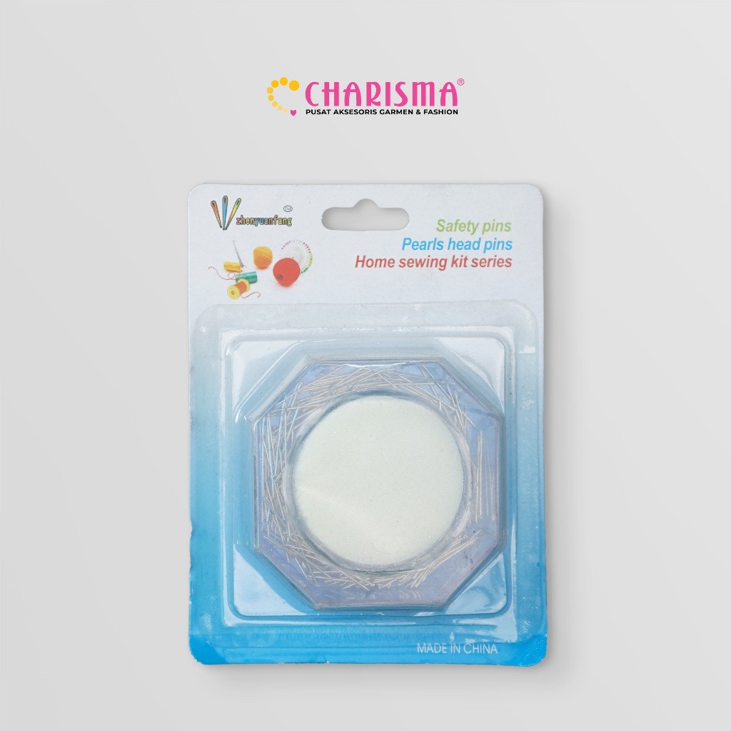 Charisma Jarum Pentul Paku dan Busa Bantalan - Jarum Pentul Paku Panjang Jilbab Hijab Besi