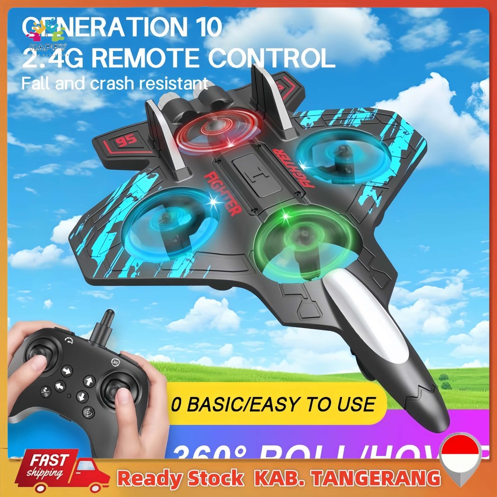 Mainan Anak Pesawat Remote Control Hadiah Anak Laki-laki Busa Glider Pesawat Tempur Remote Control