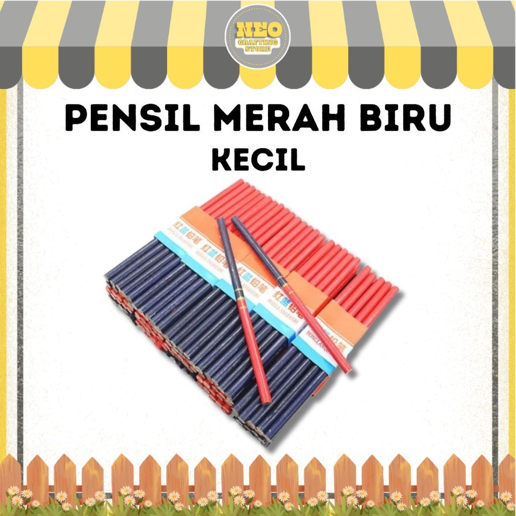 

Pensil merah biru kecil / pensil pola merah biru kecil ORIGINAL