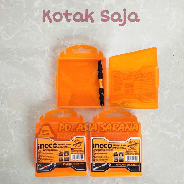 KOTAK Tempat Impact Screwdriver Bit INGCO SDBIM21HL133 Mata Obeng Case
