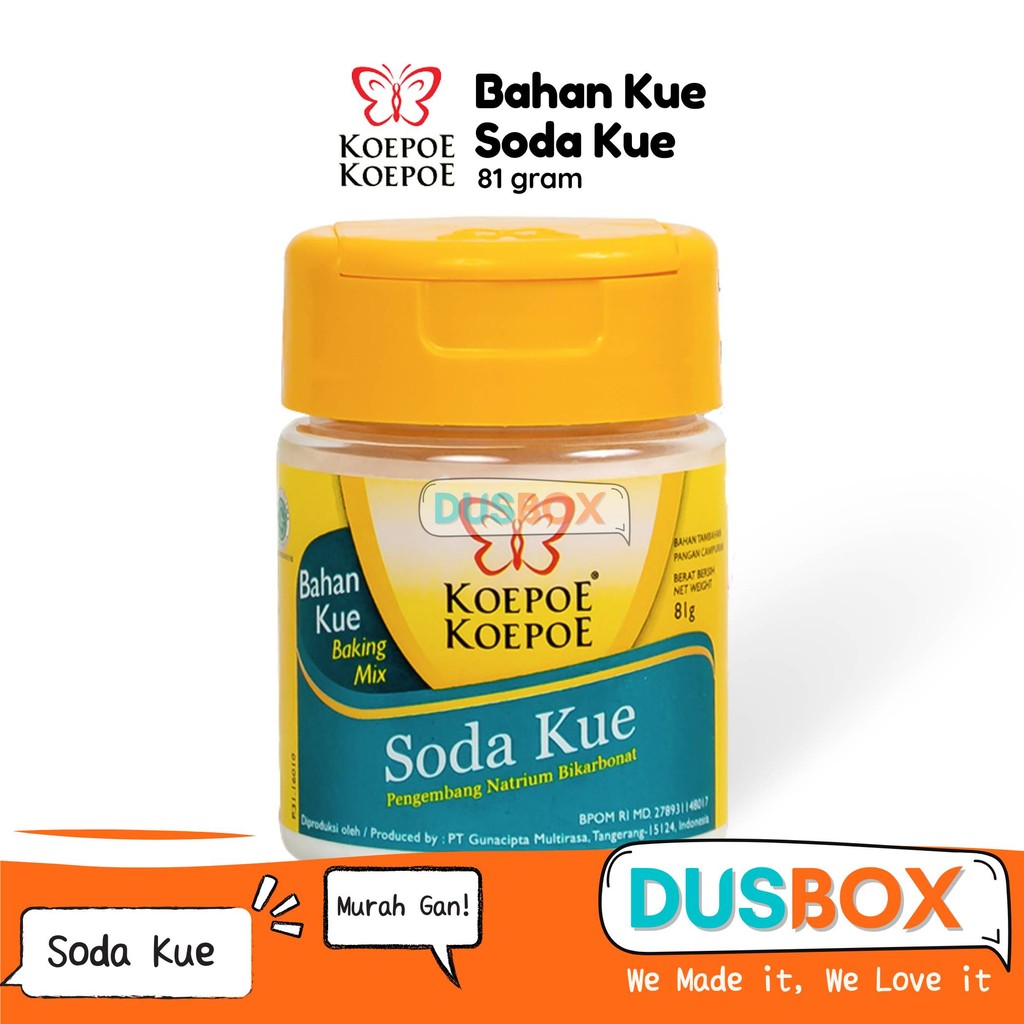 

Koepoe koepoe Soda kue 81gr / Pengambang Kue / Kupu kupu Soda kue